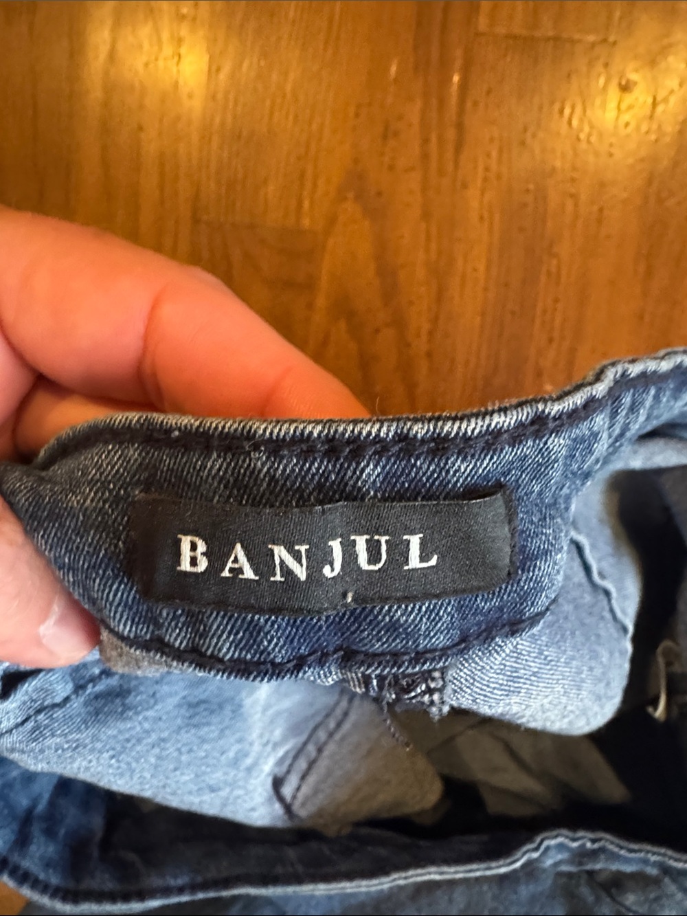 Banjul Dark Blue Flare Jeans bell bottoms size large - Picture 3 of 4